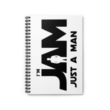 I'm JAM Spiral Notebook - Ruled Line (Black Letters on White Cover)
