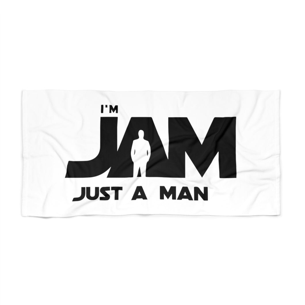I'm JAM Bath & Beach Towel - Black Letters on White Towel